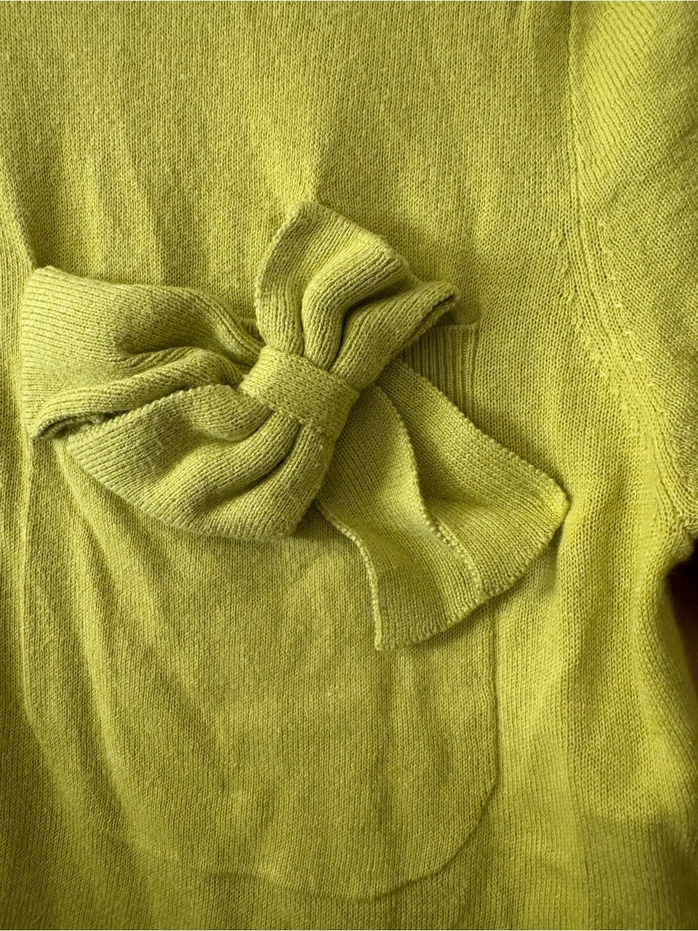 Kate Spade Light Green Short-Sleeve Knit Shirt with Pocket Bow M - Picture 5 of 9